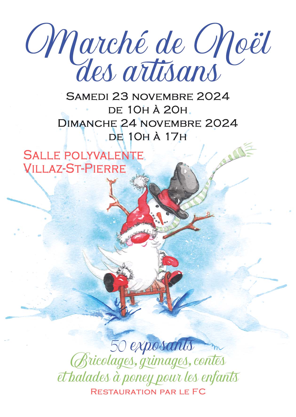 Marché de Noël à Villaz Saint-Pierre les 23 et 24 novembre 2024